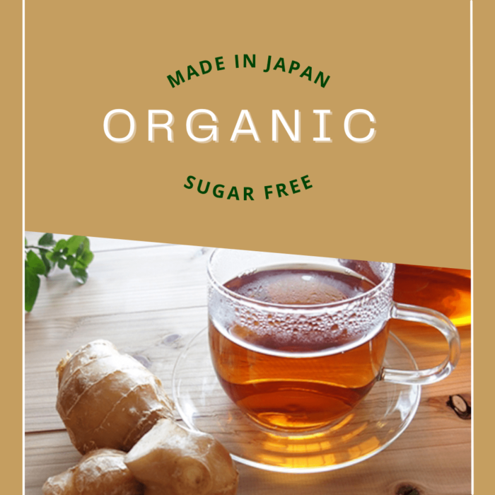 [HINODE] ORGANIC JAPANESE GINGER ENGLISH TEA – SUGAR FREE, 12 TEA BAGS/PACK 2