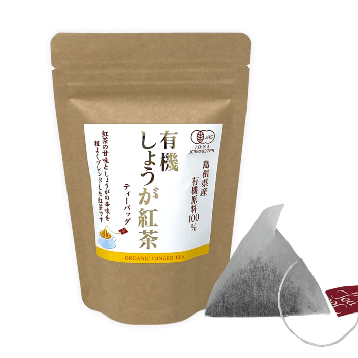 [HINODE] ORGANIC JAPANESE GINGER ENGLISH TEA – SUGAR FREE, 12 TEA BAGS/PACK 1