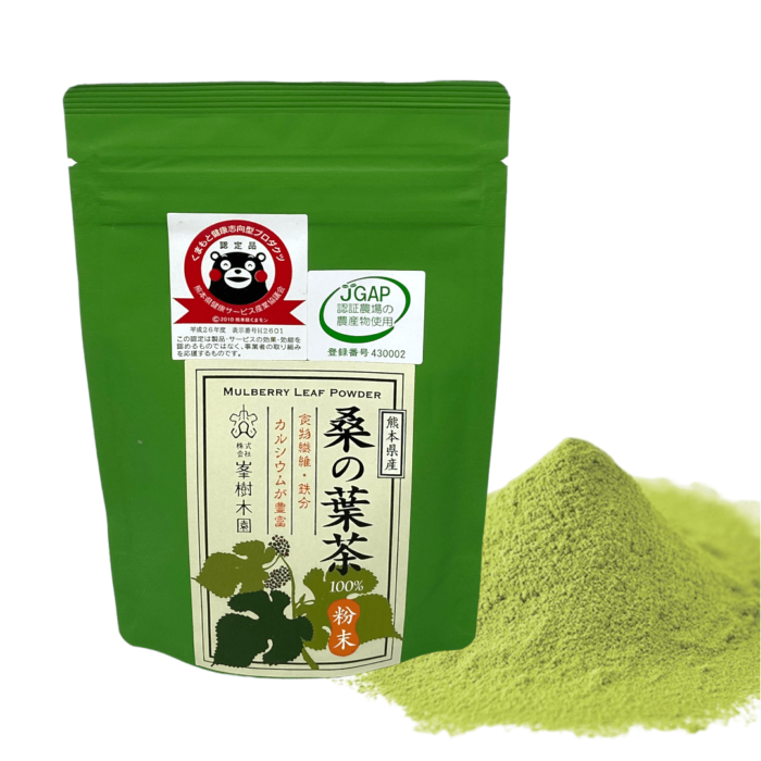 [HINODE] KUMAMOTO MULBERRY TEA, POWDER – GAP-CERTIFIED NO PESTICIDE FARMING NO ARTIFICIAL FERTILIZER 1
