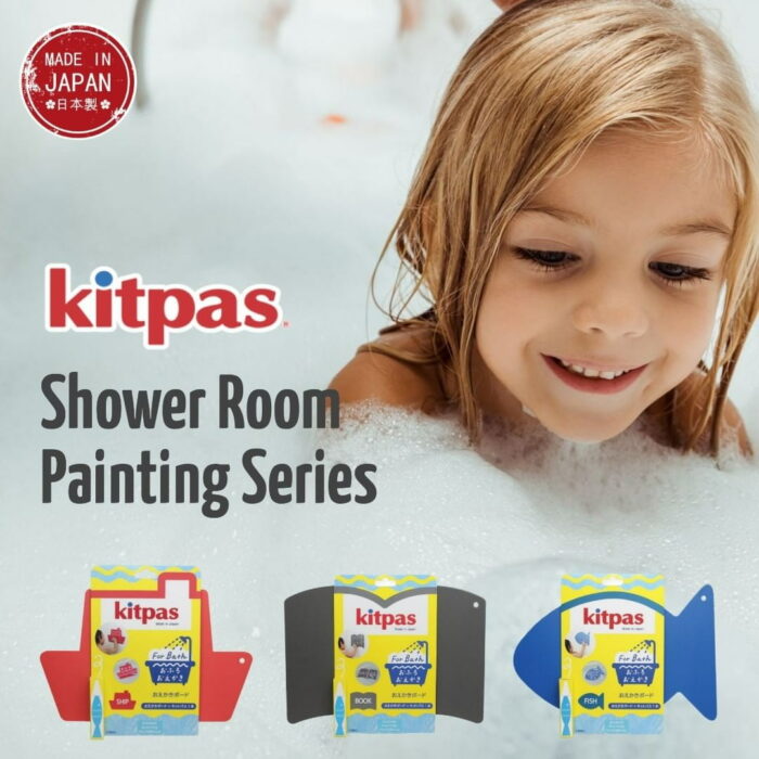 [KITPAS] DRAWING BOARD (BOOK) WITH BATH SHOWER CRAYON – STICK ON TILES FLOAT ON WATER – LEARN PLAY 6