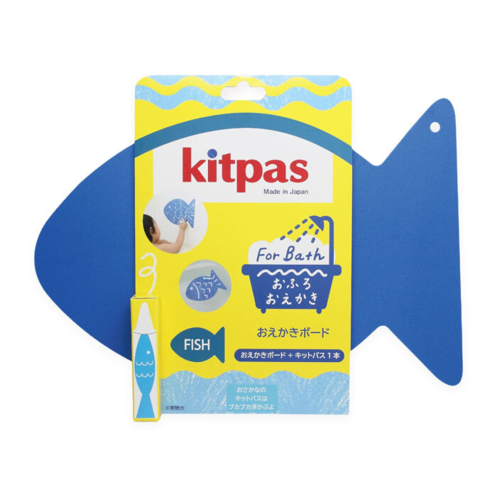 [KITPAS] DRAWING BOARD (FISH) WITH BATH SHOWER CRAYON – STICK ON TILES FLOAT ON WATER – LEARN PLAY 1