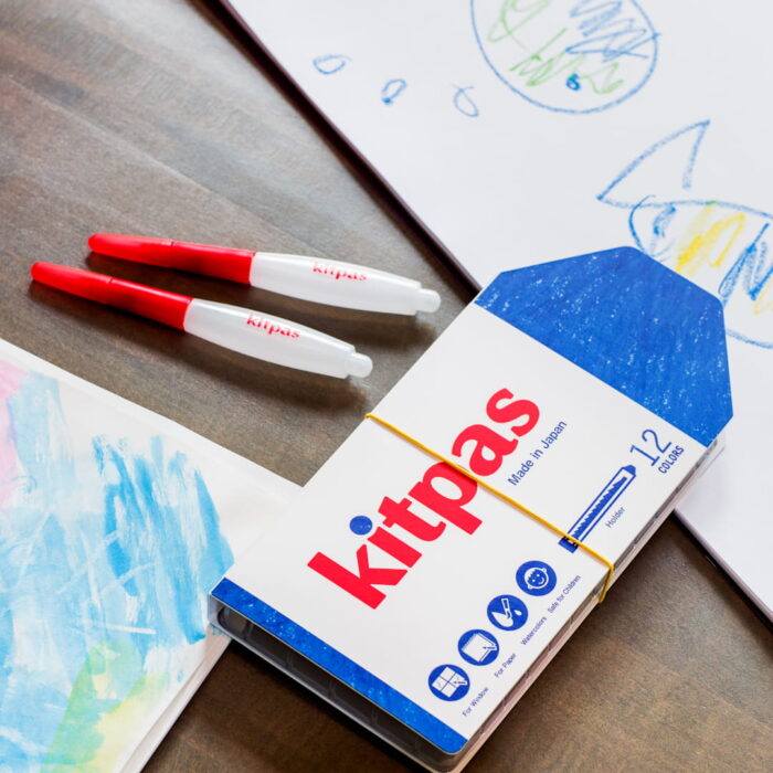 [KITPAS] HOLDER MARKER AND CRAYON 12COL – IDEAL FOR WHITEBOARD – KEEP HANDS CLEAN ERASABLE NON TOXIC 4