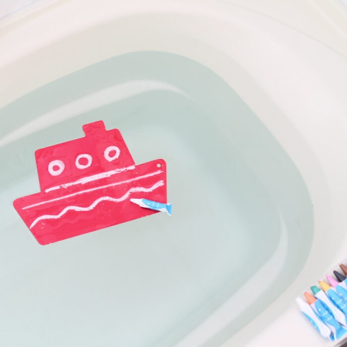 [KITPAS] DRAWING BOARD (SHIP) WITH BATH SHOWER CRAYON – STICK ON TILES FLOAT ON WATER – LEARN PLAY 4